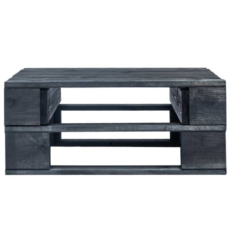 Tuinhocker pallet zwart geïmpregneerd grenenhout 3