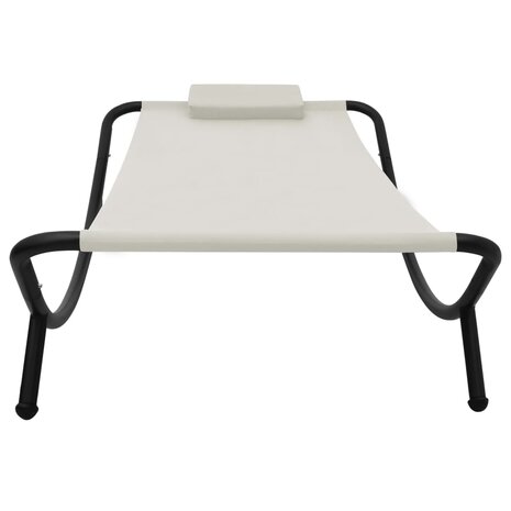 Tuinbed 200x90 cm staal crème 4
