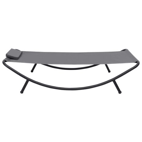 Tuinbed 200x90 cm staal grijs 3
