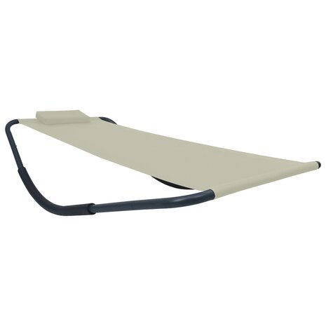 Tuinbed 200x90 cm staal crème 1