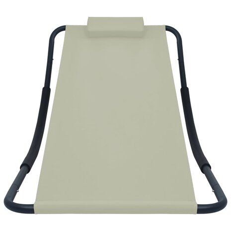 Tuinbed 200x90 cm staal crème 2