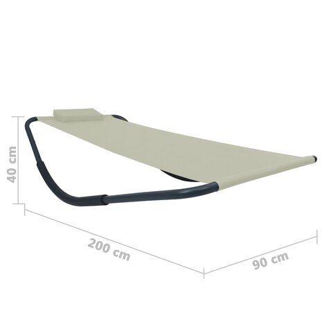 Tuinbed 200x90 cm staal crème 6