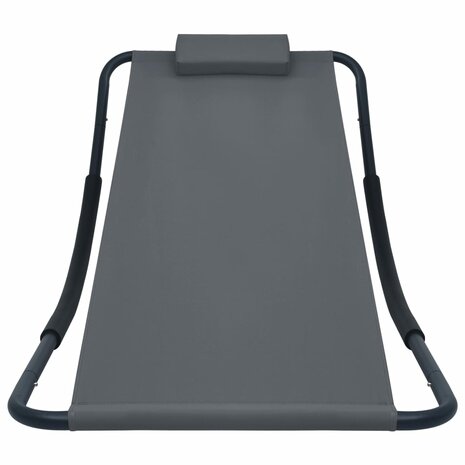 Tuinbed 200x90 cm staal grijs 2