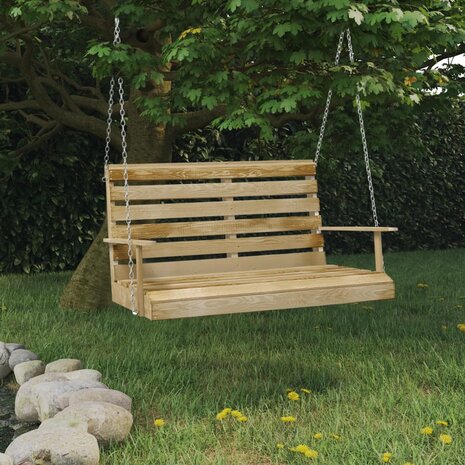 Schommelbank 110 cm geïmpregneerd grenenhout 1