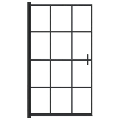 Douchewand 80x140 cm ESG zwart 3