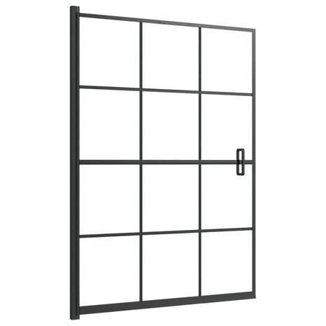 Douchewand 100x140 cm ESG zwart 2