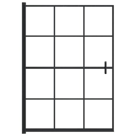Douchewand 100x140 cm ESG zwart 3