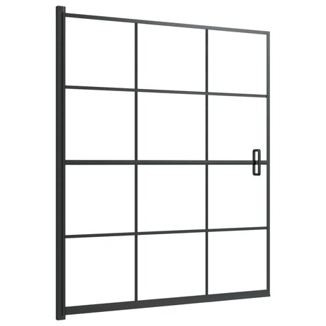 Douchewand 116x140 cm ESG zwart 2