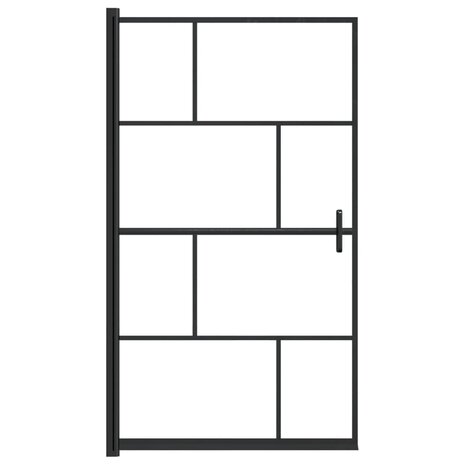 Douchewand 80x140 cm ESG zwart 3