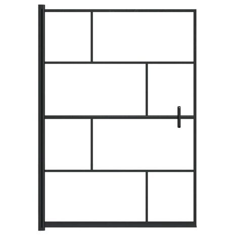 Douchewand 100x140 cm ESG zwart 3
