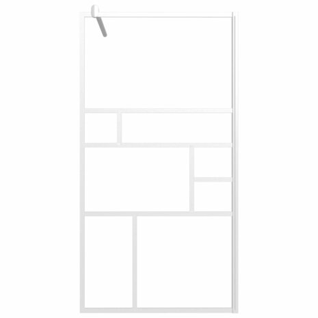 Inloopdouchewand 100x195 cm ESG-glas wit 3