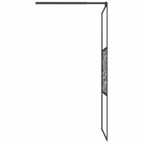 Inloopdouchewand met stenenmotief 80x195 cm ESG-glas zwart 5