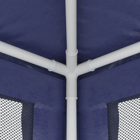 Partytent met 4 mesh zijwanden 2x2 m HDPE blauw 6