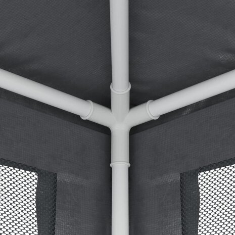 Partytent met 4 mesh zijwanden 2x2 m HDPE antracietkleurig 6