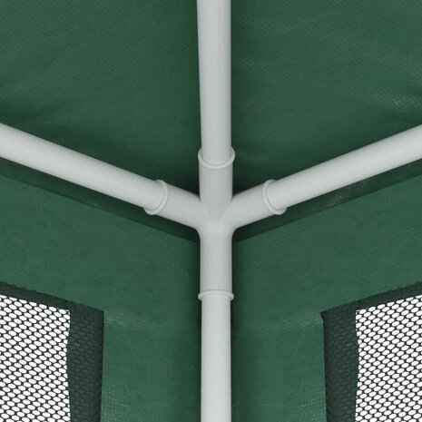 Partytent met 4 mesh zijwanden 2,5x2,5 m HDPE groen 6