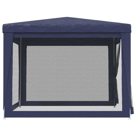 Partytent met 4 mesh zijwanden 3x3 m HDPE blauw 4