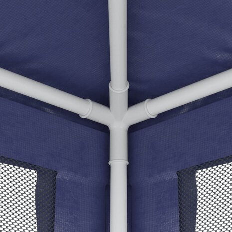 Partytent met 4 mesh zijwanden 3x3 m HDPE blauw 6