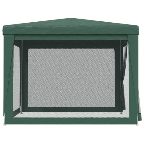 Partytent met 4 mesh zijwanden 3x3 m HDPE groen 4