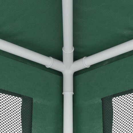 Partytent met 4 mesh zijwanden 3x3 m HDPE groen 6
