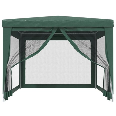 Partytent met 4 mesh zijwanden 3x4 m HDPE groen 3