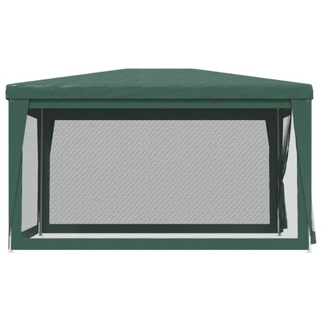 Partytent met 4 mesh zijwanden 3x4 m HDPE groen 4