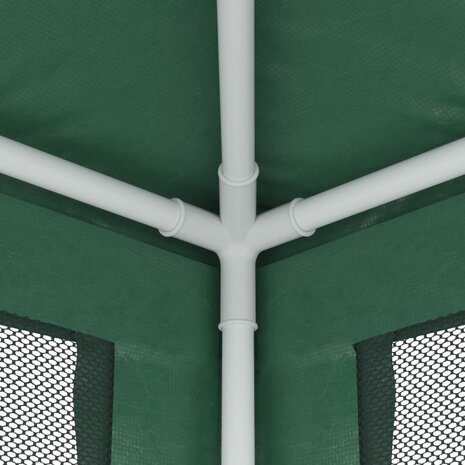 Partytent met 4 mesh zijwanden 3x4 m HDPE groen 6