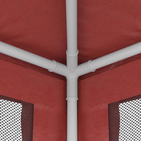 Partytent met 4 mesh zijwanden 3x4 m HDPE rood 6