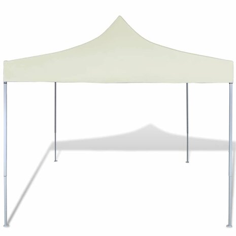 Partytent inklapbaar 3x3 m crème 2
