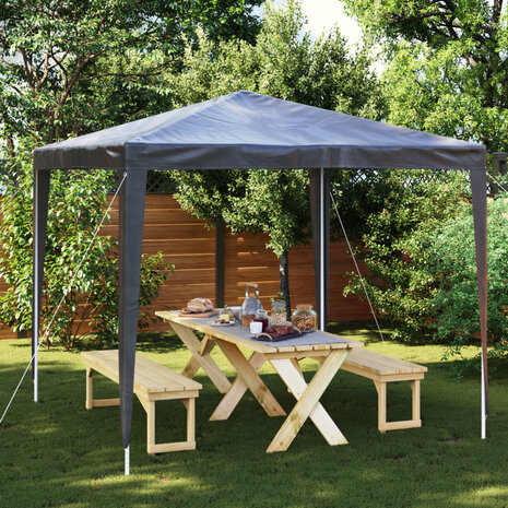 Partytent professioneel 90 g/m² 2,5x2,5 m antraciet 1