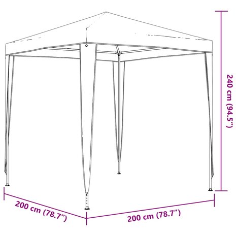 Partytent professioneel 2x2 m groen 8