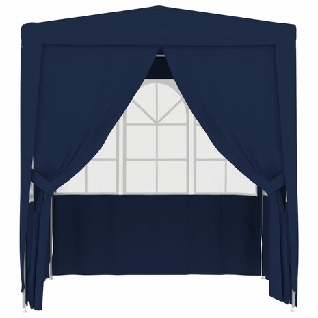Partytent met zijwanden professioneel 90 g/m² 2,5x2,5 m blauw 2