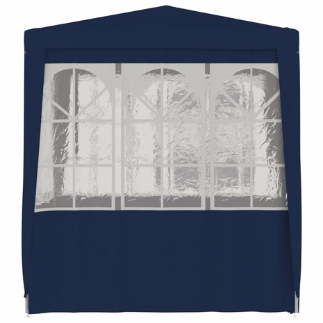Partytent met zijwanden professioneel 90 g/m² 2,5x2,5 m blauw 3
