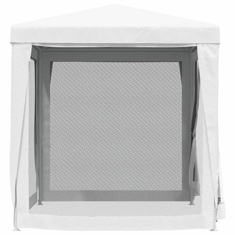 Partytent met 4 mesh zijwanden 2x2 m wit 5
