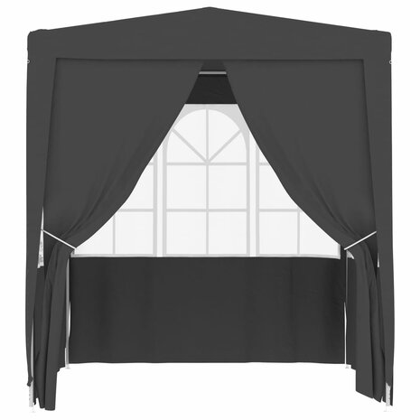 Partytent met zijwanden professioneel 90 g/m² 2x2 m antraciet 3