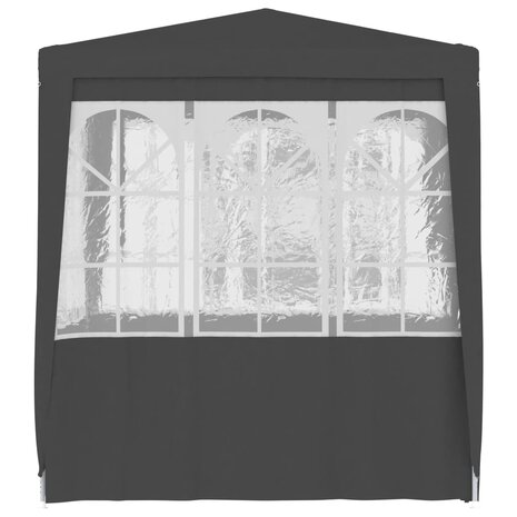 Partytent met zijwanden professioneel 90 g/m² 2x2 m antraciet 4