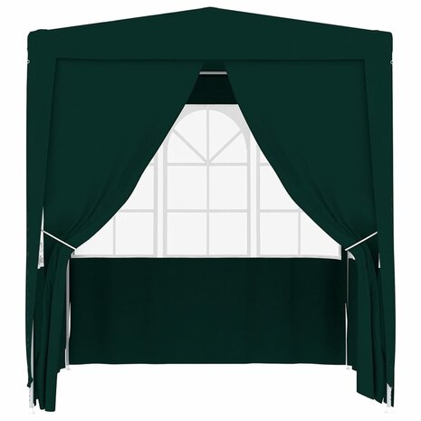 Partytent met zijwanden professioneel 90 g/m² 2x2 m groen 3