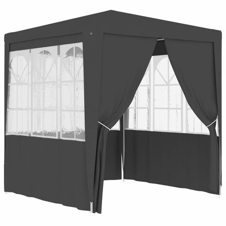 Partytent met wanden professioneel 90 g/m² 2,5x2,5 m antraciet 1