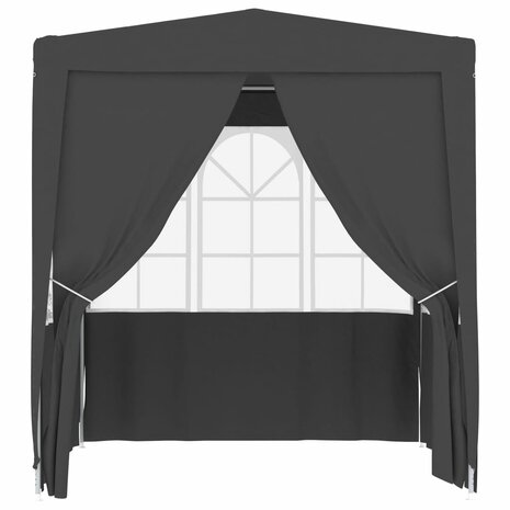 Partytent met wanden professioneel 90 g/m² 2,5x2,5 m antraciet 2