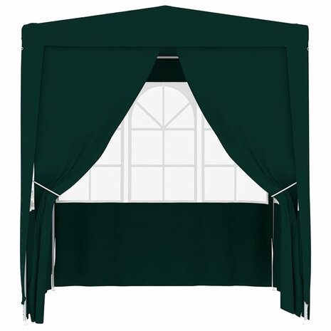 Partytent met zijwanden professioneel 90 g/m² 2,5x2,5 m groen 2