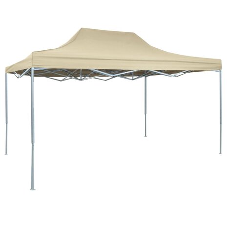 Partytent inklapbaar 3x4 m staal crème 1
