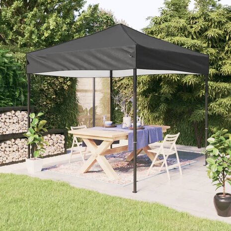 Partytent inklapbaar 2x2 m antracietkleurig 1