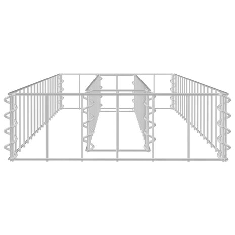 Gabion plantenbak verhoogd 90x30x10 cm gegalvaniseerd staal 4