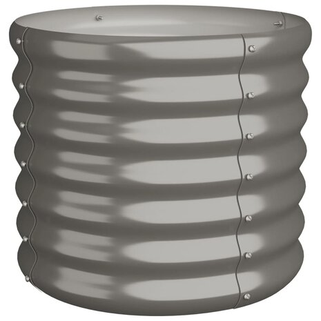 Plantenbak 40x40x36 cm gepoedercoat staal grijs 2
