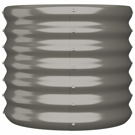 Plantenbak 40x40x36 cm gepoedercoat staal grijs 3