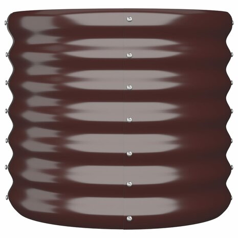 Plantenbak 40x40x36 cm gepoedercoat staal bruin 3