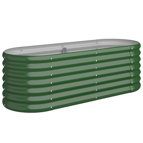 Plantenbak 114x40x36 cm gepoedercoat staal groen 2