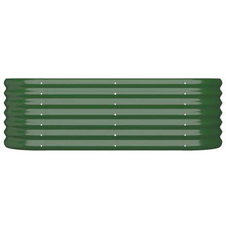 Plantenbak 114x40x36 cm gepoedercoat staal groen 3