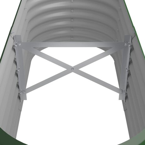 Plantenbak 114x40x36 cm gepoedercoat staal groen 5