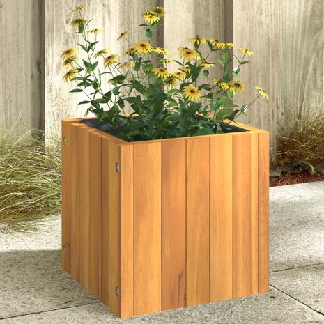 Plantenbak 25x25x25 cm massief acaciahout 1