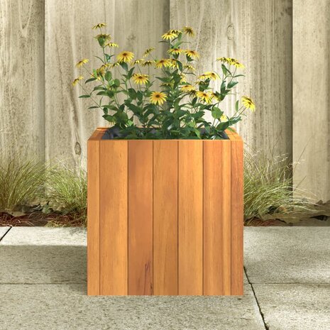 Plantenbak 25x25x25 cm massief acaciahout 3
